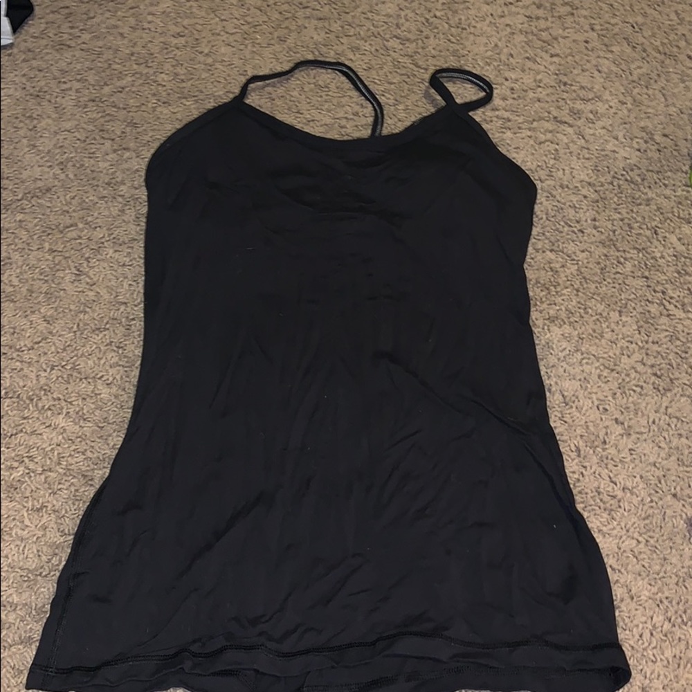Lululemon black tanktop with built in bra